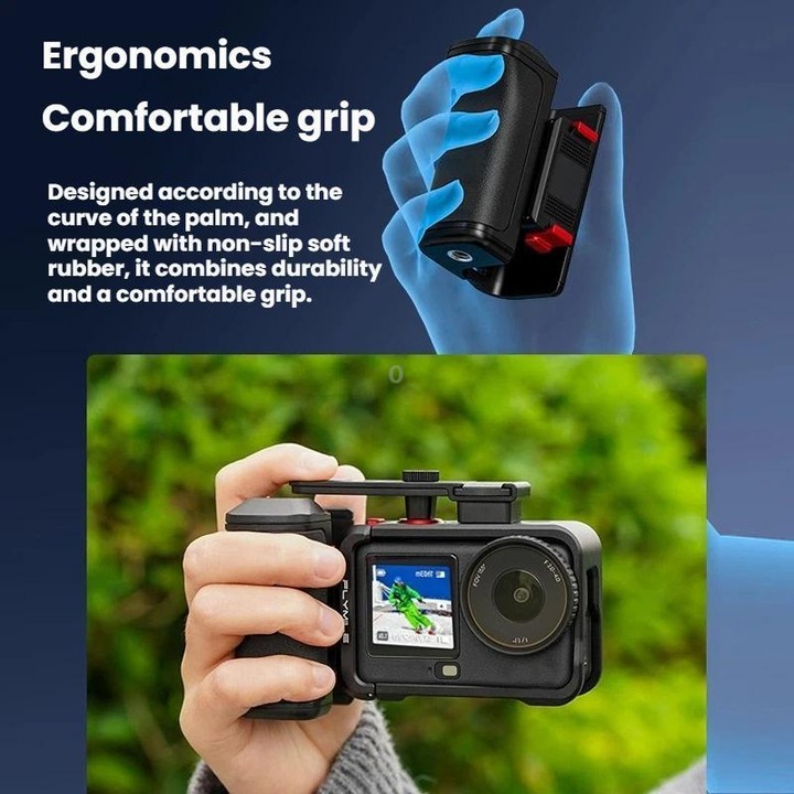 For DJI Osmo Action 6 Flymile Magnetic Quick-Release Base Handheld Shooting Sports Camera Accessory(Black)