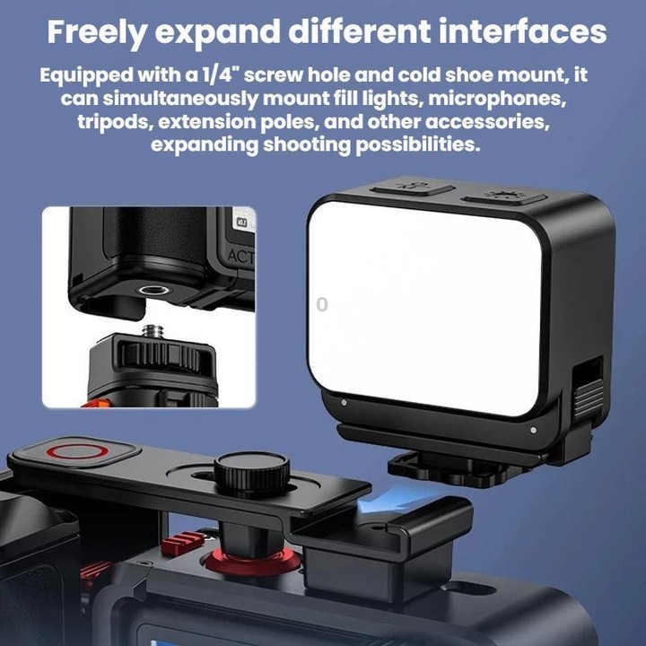 For DJI Osmo Action 6 Flymile Magnetic Quick-Release Base Handheld Shooting Sports Camera Accessory(Black)