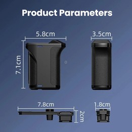 For DJI Osmo Action 6 Flymile Magnetic Quick-Release Base Handheld Shooting Sports Camera Accessory(Black)