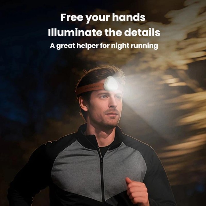 SMILING SHARK TD-0276-S Mini COB Headlamp For Night Running High Bright Flood Light Work Light(Khaki)