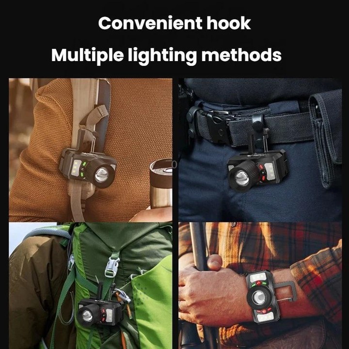 SMILING SHARK TD-0187A Outdoor Mechanical Zoom LED Headlamp Flood Light Rechargeable For Night Running Fishing
