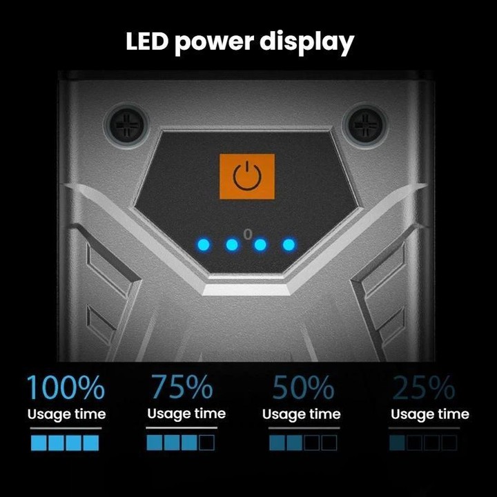 SMILING SHARK SD-5369 Portable Magnetic Flashlight With Power Display Outdoor Wide Flood Light(Silver)