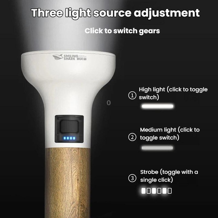 SMILING SHARK SD-1034-S Multi-Functional Camping LED Flashlight Portable Emergency Light For Home Use(White)