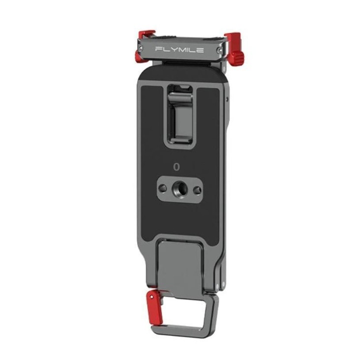 For DJI Osmo Action 6 / Nano Flymile Magnetic Quick-Release Tripod Bracket and Carabiner Clip(Gray)