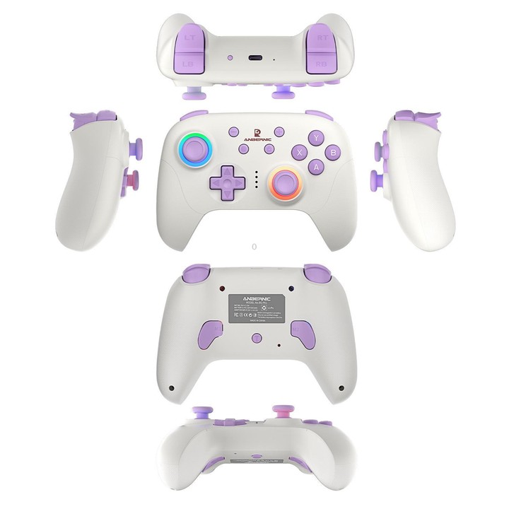 ANBERNIC RGP01 Multi-Platform Gaming Controller for PC/Switch/Steam With Hall Effect Joystick & Triggers, 3-Mode Connectivity, R
