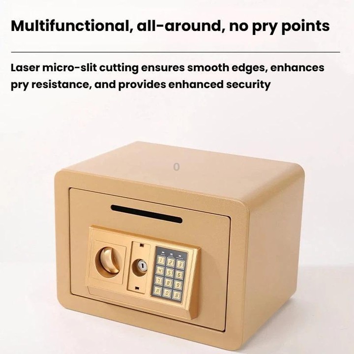 Wall-Mounted Small Steel Safe With Anti-Theft Plate Password Storage Safe, Color: Black No Money Drop Slot
