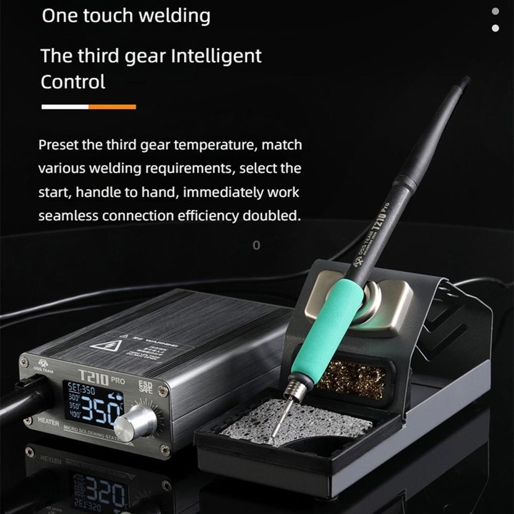 OSS TEAM T210 Pro 75W Digital Soldering Station With Smart Presets & LED Display For Phone & PCB Repair(EU Plug)