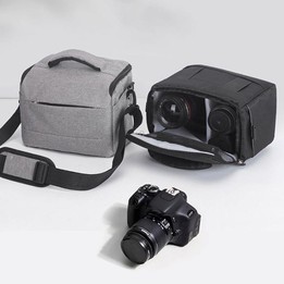 DSLR Camera Shoulder Bag Mirrorless Camera Bag, Color: Large Black