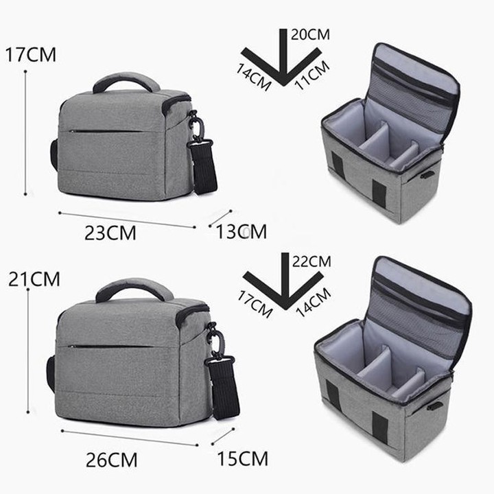 DSLR Camera Shoulder Bag Mirrorless Camera Bag, Color: Large Black