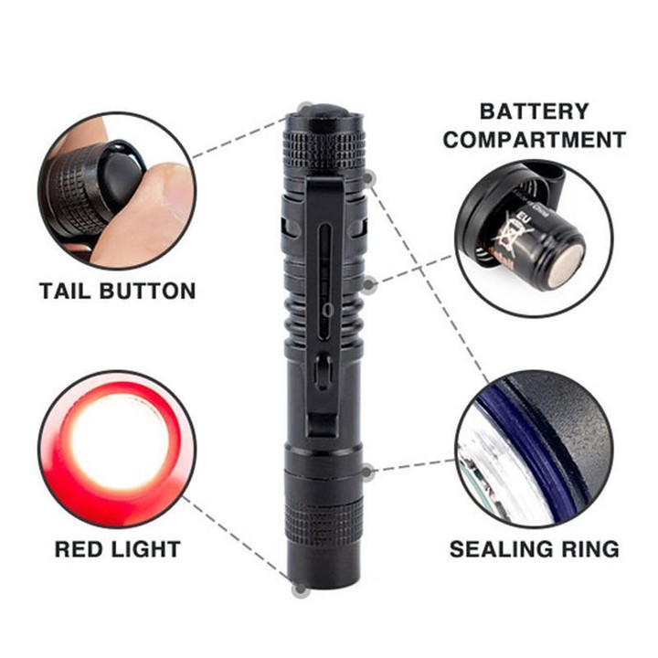 Portable Mini Flashlight Outdoor Waterproof Handheld LED Flashlight, Style: 1 Battery White Light