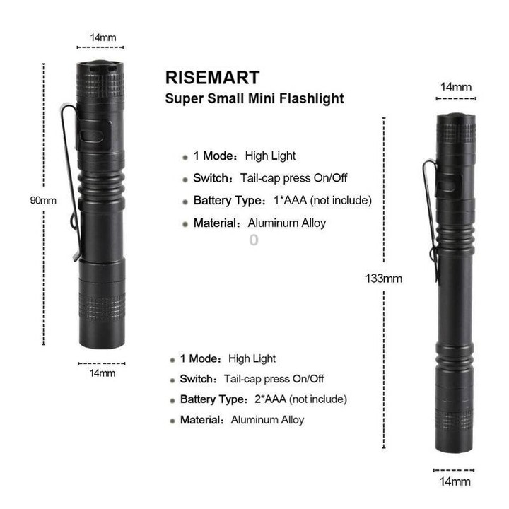 Portable Mini Flashlight Outdoor Waterproof Handheld LED Flashlight, Style: 1 Battery White Light