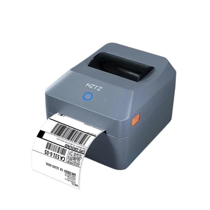 HZTZ T40 USB+LAN 4-Inch Thermal Label Printer for Shipping, Barcode & Packaging Labels 25-100mm Print Width, EU Plug