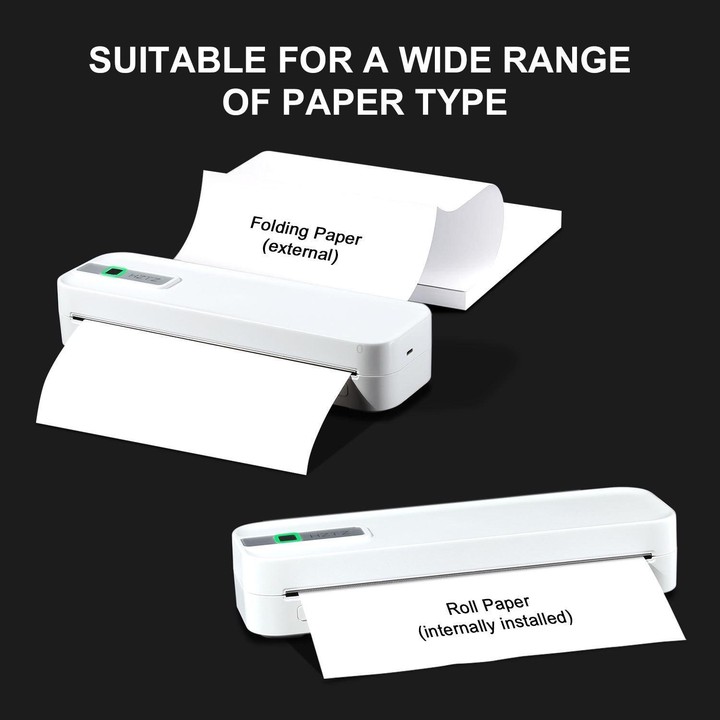 HZTZ A4RJ PRO 300dpi Wireless Rechargeable Thermal Printer Supports 2-inch to 8.5-inch Paper for PDF, Files, Images, and Tattoo