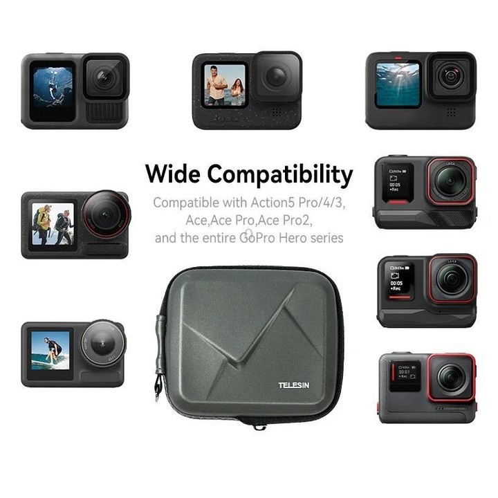 TELESIN S6-PRC-07 Sports Camera Universal Shockproof Case Anti-Shock Storage Bag