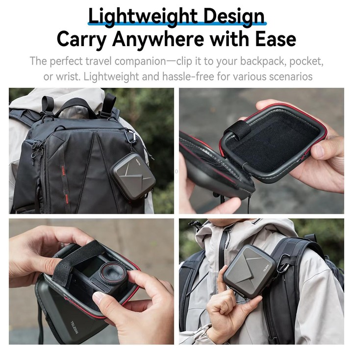 TELESIN S6-PRC-07 Sports Camera Universal Shockproof Case Anti-Shock Storage Bag