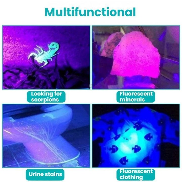100 LED Aluminum Alloy Banknote Detector UV Flashlight(Silver)
