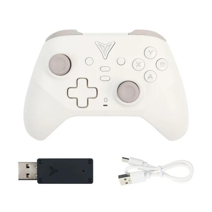 YAHBOOM Tri-Mode ROS Robot Controller Wireless Gamepad for Jetson, Raspberry Pi, Switch, PC(White)