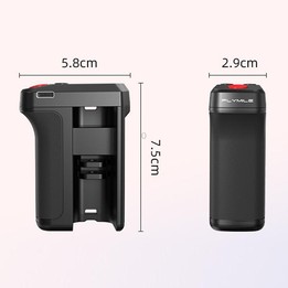 For DJI Osmo Action 5 Pro / 6 Flymile Bluetooth Street Photography Handle Magnetic Quick-Release Base(Black)