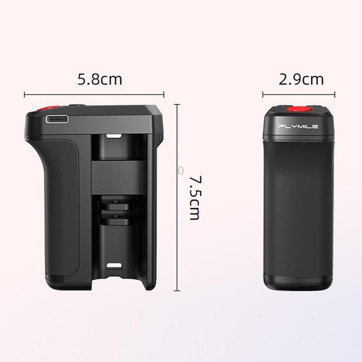 For DJI Osmo Action 5 Pro / 6 Flymile Bluetooth Street Photography Handle Magnetic Quick-Release Base(Black)