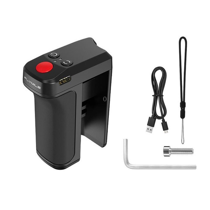 For DJI Osmo Action 5 Pro / 6 Flymile Bluetooth Street Photography Handle Magnetic Quick-Release Base(Black)
