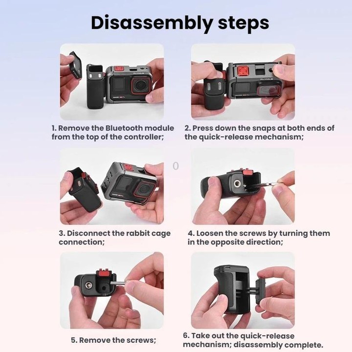 For DJI Osmo Action 5 Pro / 6 Flymile Bluetooth Street Photography Handle Magnetic Quick-Release Base(Black)