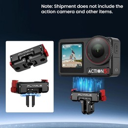 For DJI Osmo 360 / Action 3 / 4 / 5 Pro Flymile Magnetic Quick-Release Adapter Base(Aluminum Alloy)