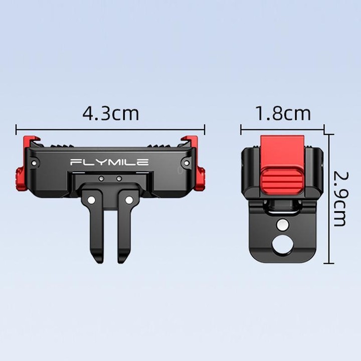 For DJI Osmo 360 / Action 3 / 4 / 5 Pro Flymile Magnetic Quick-Release Adapter Base(Aluminum Alloy)