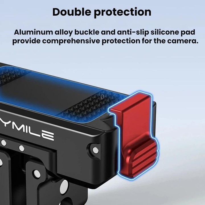 For DJI Osmo 360 / Action 3 / 4 / 5 Pro Flymile Magnetic Quick-Release Adapter Base(Aluminum Alloy)
