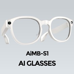 AIMB-S1 Smart Glasses Support 2MP Camera, 1080P Video Recording, Audio Recording & AI Translation(Black)