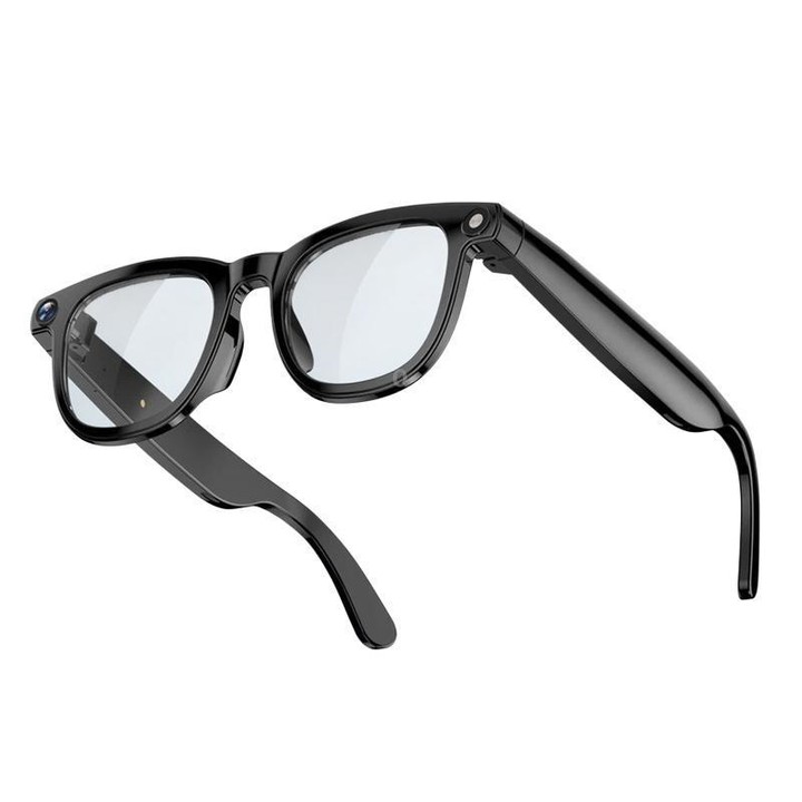 JS01 Pro Smart Glasses Support 12MP Camera, AI Translation, Human Detection, Video & Audio Recording(Transparent Anti-Blue Light