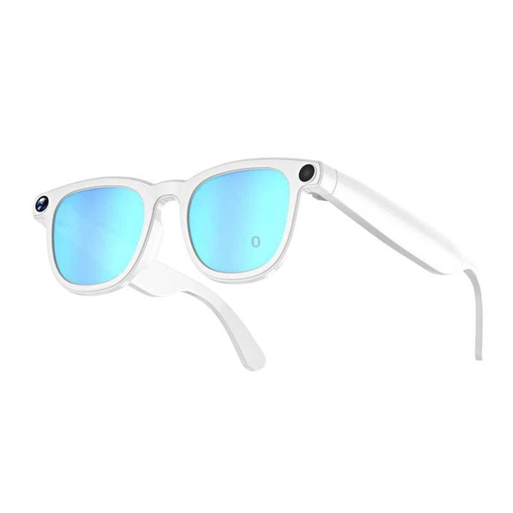 JS01 Pro Smart Glasses Support 12MP Camera, AI Translation, Human Detection, Video & Audio Recording(Graduated Blue Lenses)