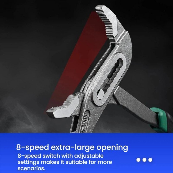 10-inch Multi-Function Water Pump Pliers 8-Position Adjustable Jaw For Secure Grip Slip-Joint Pliers