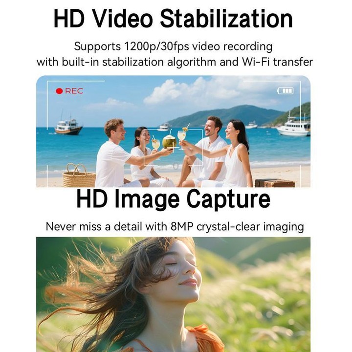 AIMB-G2 Smart Glasses Support 8MP Camera, AI Translation, Human Recognition & Audio Recording(Black)