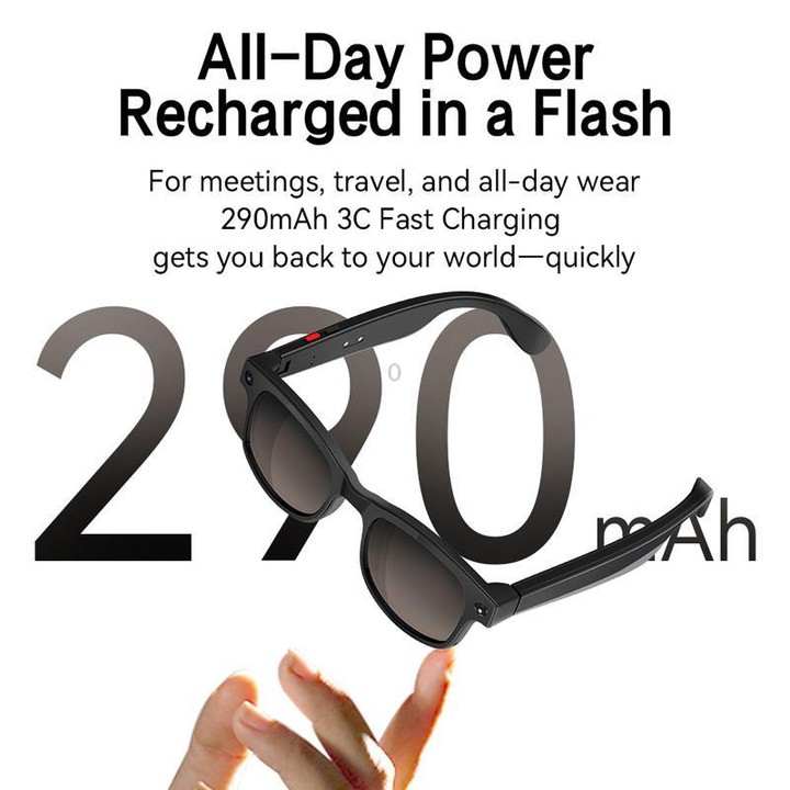 AIMB-G2 Smart Glasses Support 8MP Camera, AI Translation, Human Recognition & Audio Recording(Transparent)