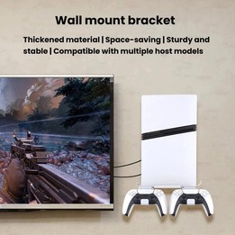 PGTECH GP-531 For PS5 Pro / PS5 Slim Wall Mount Game Console Organizer Rack(Black)