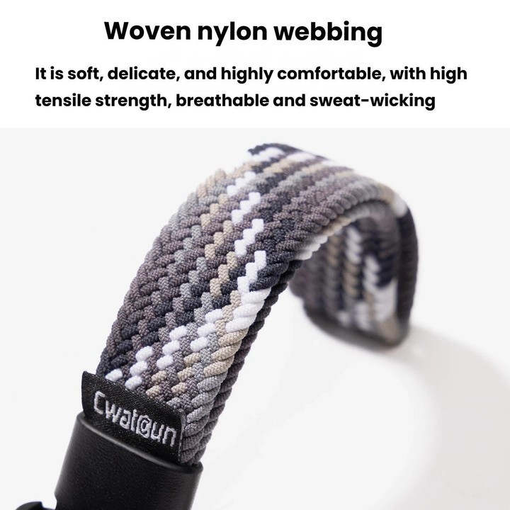 Cwatcun D268 Camera Wrist Strap Lightweight Quick-Release Braided Strap(Black)