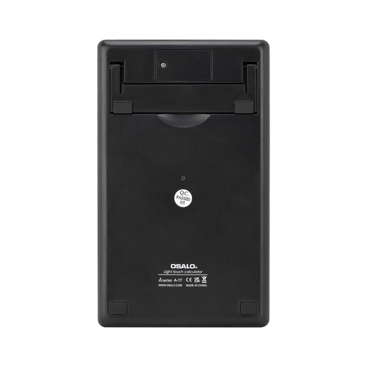 OSALO A-1T Tax Calculator with 12-Digit Display, Flip-Up Stand & Solar/ Button Battery Dual Power