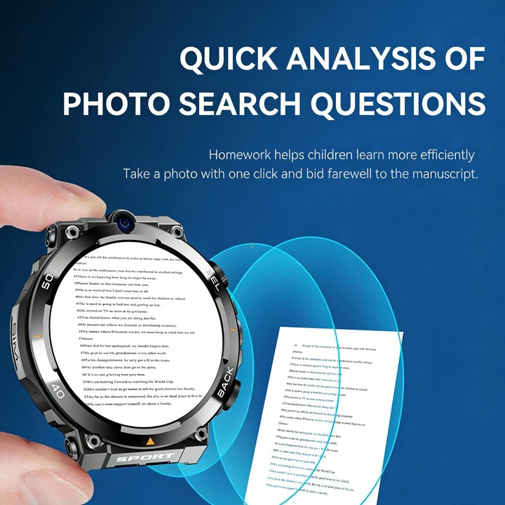 Eurasian African Versions APP Download Dual-Camera Video Calling Smartwatch(Black 2+16G)