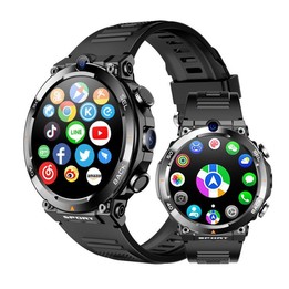 Eurasian African Versions APP Download Dual-Camera Video Calling Smartwatch(Black 2+16G)