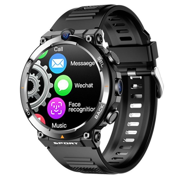 Eurasian African Versions APP Download Dual-Camera Video Calling Smartwatch(Black 2+16G)