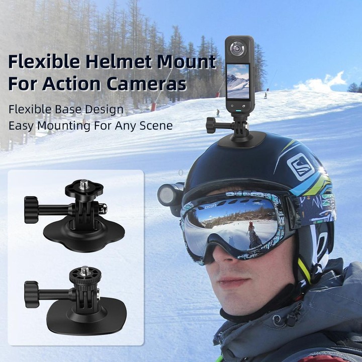 For DJI Osmo Pocekt 3 / Action 6 / GoPro Flymile Helmet Mount, Style: Floral