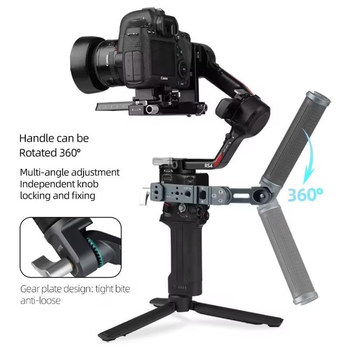 XILETU Adjustable Angle Handle Grip For DJI RS 4 Mini/RS 4 Pro/RS 4/RS 3 Mini/RS 3 Pro/RS 2 Stabilizers