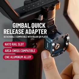 XILETU PC-38A NATO Rail Clamp For DJI RS Series Stabilizer Arca-Swiss Compatible QR Mount Adapter
