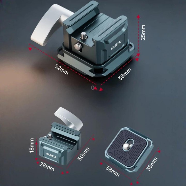 XILETU PC-38A NATO Rail Clamp For DJI RS Series Stabilizer Arca-Swiss Compatible QR Mount Adapter