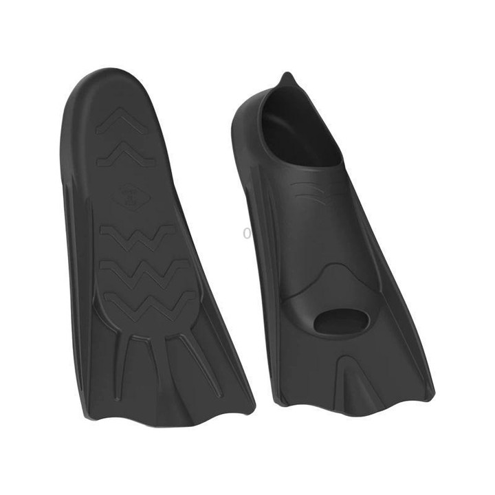 Swim & Dive Silicone Fins Long Flippers For Snorkeling & Water Sports, Size: 36-38(Black)