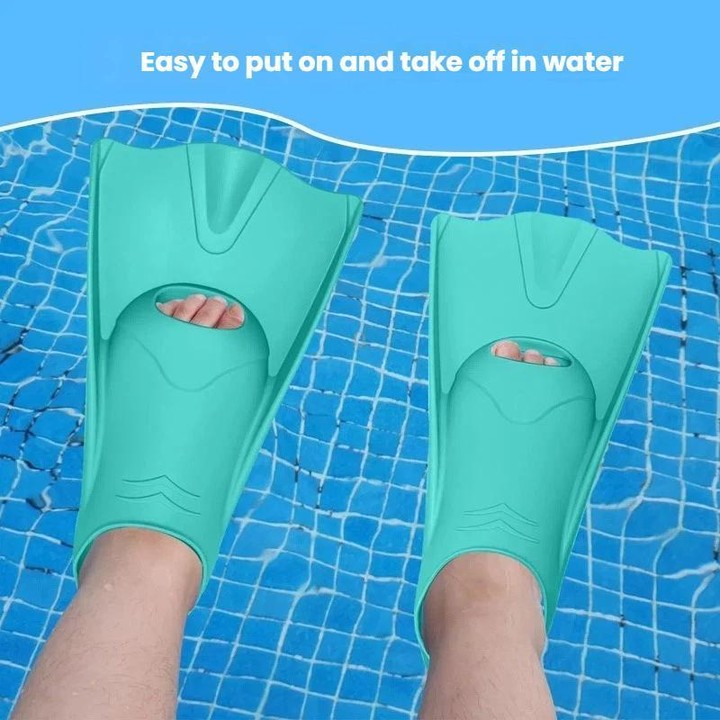 Swim & Dive Silicone Fins Long Flippers For Snorkeling & Water Sports, Size: 36-38(Black)