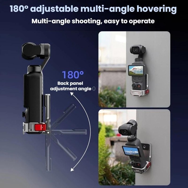 For DJI Osmo Pocket 3 / 4 BRDRC Multi-Functional Magnetic Base Adapter Frame Extension Stand(Titanium)