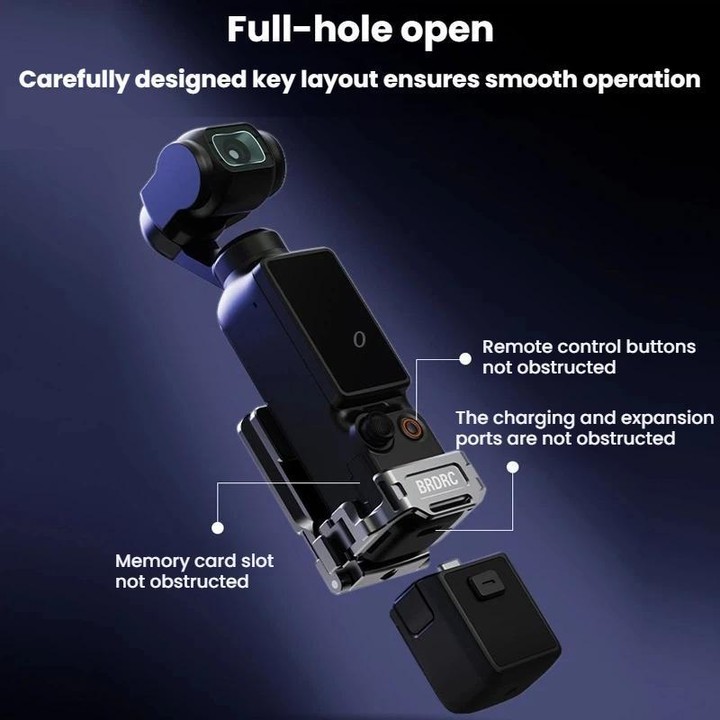 For DJI Osmo Pocket 3 / 4 BRDRC Multi-Functional Magnetic Base Adapter Frame Extension Stand(Titanium)