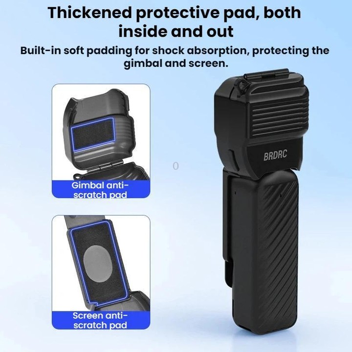 For DJI Osmo Pocket 4 BRDRC Display Lens Cover Gimbal Protective Case(Black)