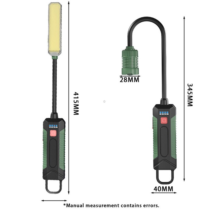 W07-A 360-Degree Bendable Hose Multifunctional Magnetic Light, COB LED Emergency Illumination Work Light For Outdoor & Car Repai